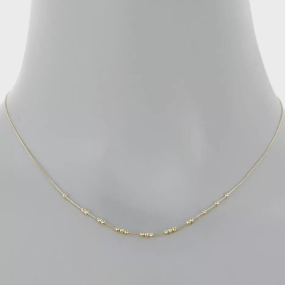 Argento Vivo beaded station necklace gold